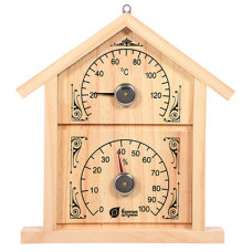 Термометр с гигрометром для бани и сауны Банная станция Домик 18023 в Москве купить