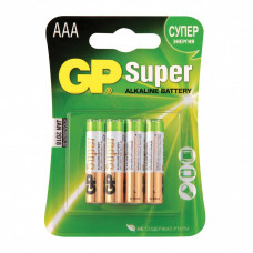 Батарейки алкалиновые GP Super LR03 (AAA) 4 шт 24A-2CR4 (4) в Москве купить