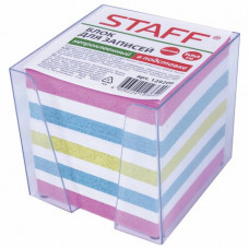 Блок для записей в подставке Staff куб 9х9х9 см, цветной/белый 129206