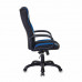 Кресло компьютерное Бюрократ Viking-9/BL+BLUE экокожа/ткань, черно-синее в Москве купить