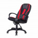Кресло компьютерное Бюрократ Viking-9/BL+RED экокожа/ткань, черно-красное в Москве купить