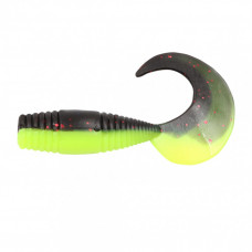 Твистер Yaman PRO Spry Tail, р.3 inch, цвет #32 - Black Red Flake/Chartreuse (уп. 3 шт.) YP-ST3-32 в Москве
