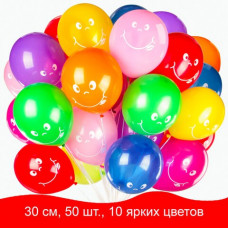 Шары воздушные Золотая Сказка 12 (30 см) 50 шт 10 цветов 105007 (2) в Москве купить