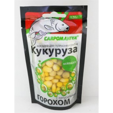 Кукуруза для рыбалки Карпомания 120г Горох полумягкая в Москве купить