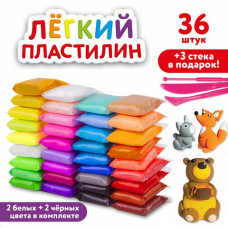Пластилин воздушный застывающий Юнландия 32 цвета 360 г 3 стека 105908 (2) в Москве