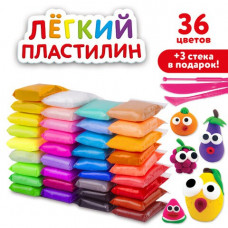 Пластилин воздушный застывающий 36 цветов 360 г 3 стека 105907 (5) в Москве