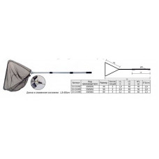 Подсачек складной телескопический Siweida треугольный 44х45х200 см 5505041 в Москве купить