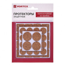 Протекторы износостойкие Vortex из пробки d20 мм, d28 мм, 25x25 мм 26006 в Москве купить