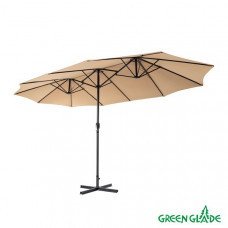 Зонт садовый Green Glade светло-коричневый с крестовиной 4333 в Москве