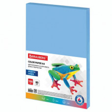 Бумага цветная для принтера Brauberg А4 80 г/м2 100 листов синяя 112459 (3) в Москве купить