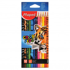 Карандаши цветные трехгранные Maped Color'Peps Animals 12 цветов 832212/181596 (3) в Москве